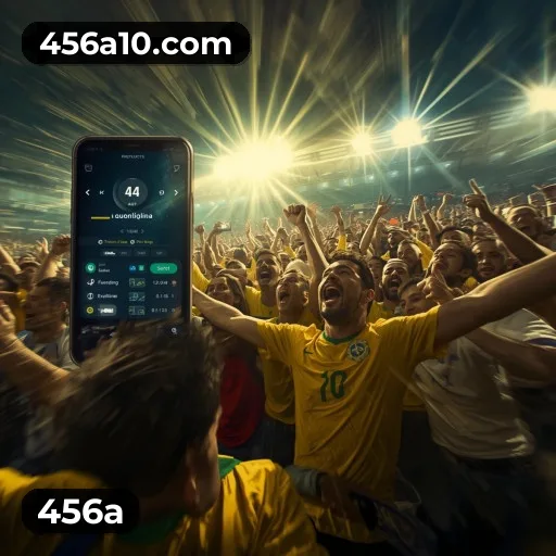 App 456a para iOS e Android — interface mobile, login biométrico e PIX integrado